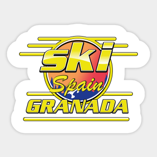 Granada spain to ski logo Sticker